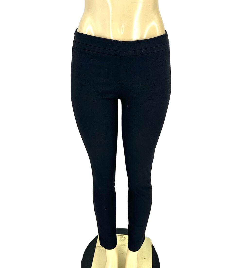Diane Von Furstenberg Size 4 Lendra Leggings Ankle Zipper Skinny Pant Black AR9